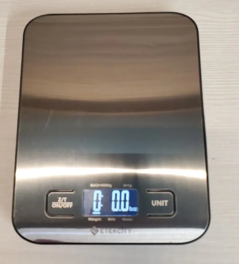 Etekcity Digital Kitchen Scale Stainless Steel Food Scale Weight Grams Ounces